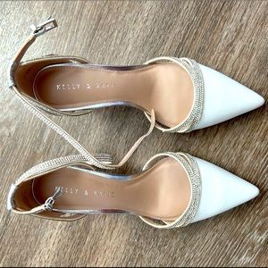 White and Silver Heels